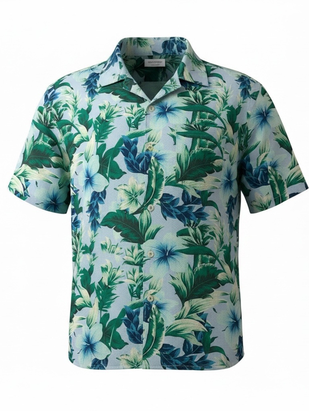 CARIBBEAN Mens ISLE BREEZE Button Up Short Sleeve Hawaiian Shirt Sz Large NWT